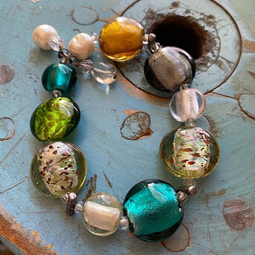 SILPADA 925 Foiled Glass Pearl Bracelet B1931